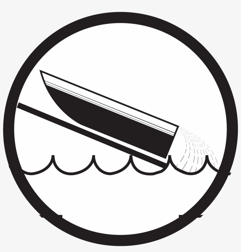 Icon Symbol In A Circle Showing A Boat Being Drained - Water, transparent png #6158277