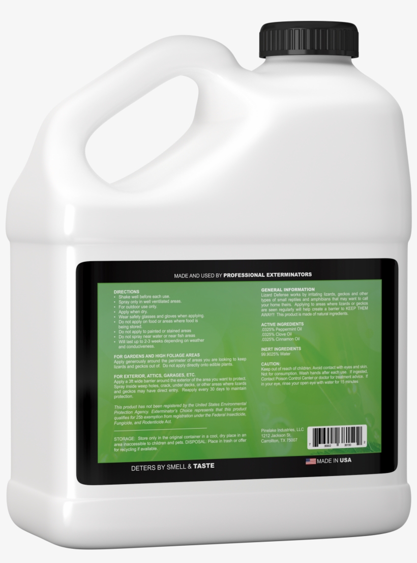 Lizard Defense All Natural Deterrent And Repellent - Plastic Bottle, transparent png #6159134