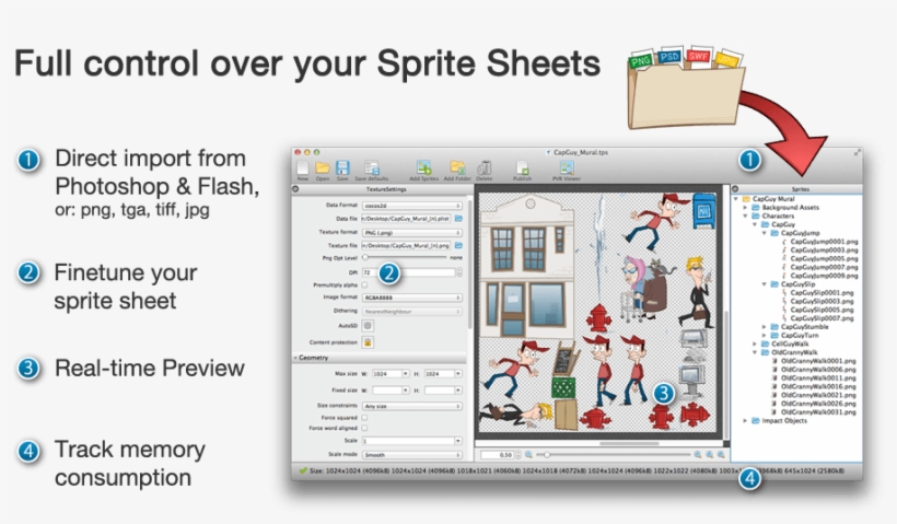 Full Control Over Your Sprite Sheets With Texturepacker - Send Us Your Feedback, transparent png #6159376