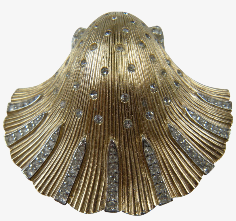 Exquisite Clam Shell Motif Features A Brushed Gold - Wood, transparent png #6161740