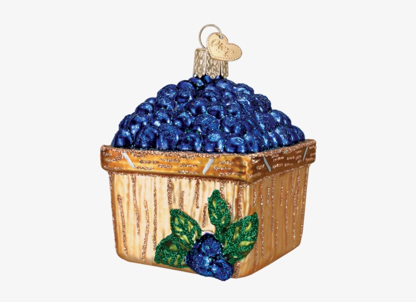Old World Christmas Basket Of Blueberries - Basket Of Blueberries Glass Ornament By Old World Christmas, transparent png #6161867