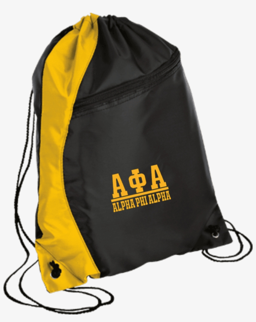 Alpha Phi Alpha Colorblock Cinch Pack - Port Authority Bg80 Colorblock Cinch Pack, Black, transparent png #6164304