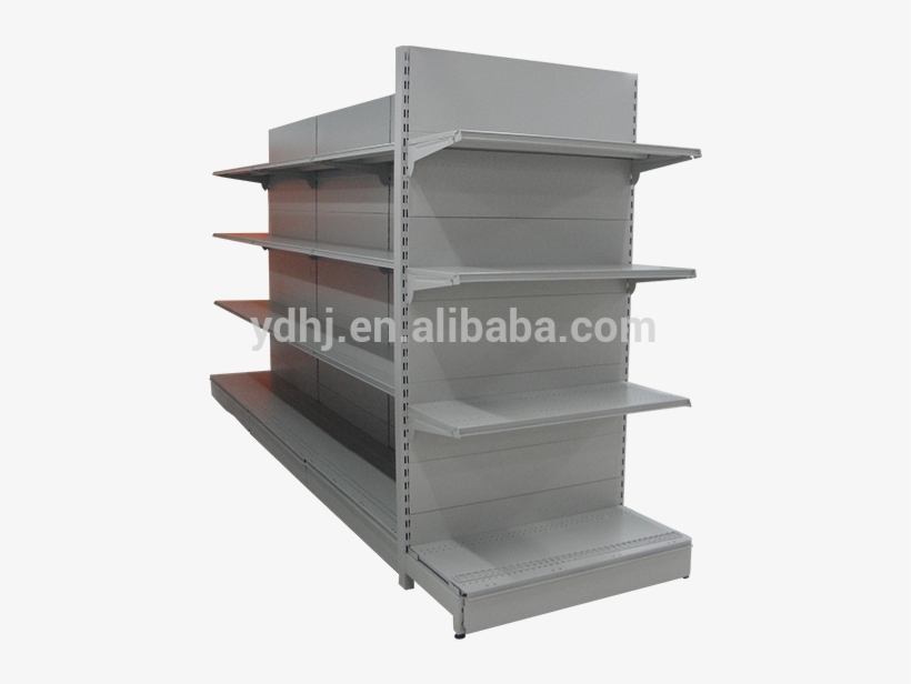 Used Supermarket Equipment Steel Gondola Shelves - Shelf, transparent png #6165357