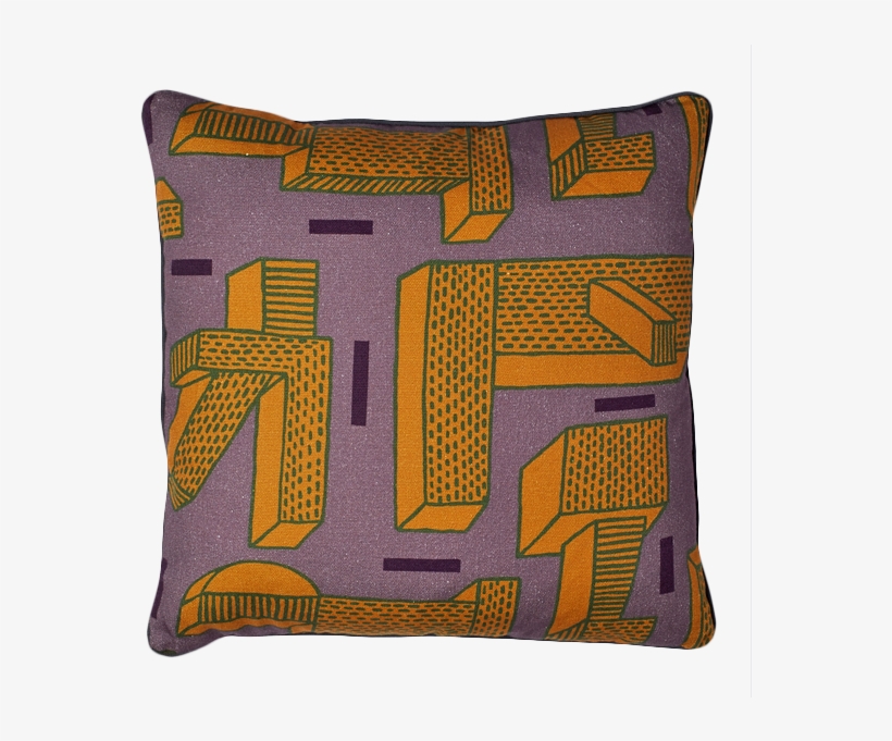 Wh Cushion "in The Grass" Gold/brown Square - Hay Printed Cushion Ndp By Nathalie Du Pasquier, transparent png #6165653