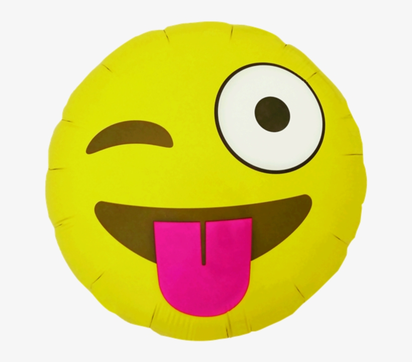 Emoji Winking , Pakket (north Star) - 18" Helium Emoji Winking Balloon By Northstar Balloons, transparent png #6166252