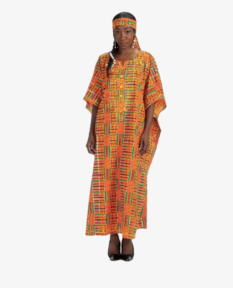 African Kente Kaftan - Costume, transparent png #6167601