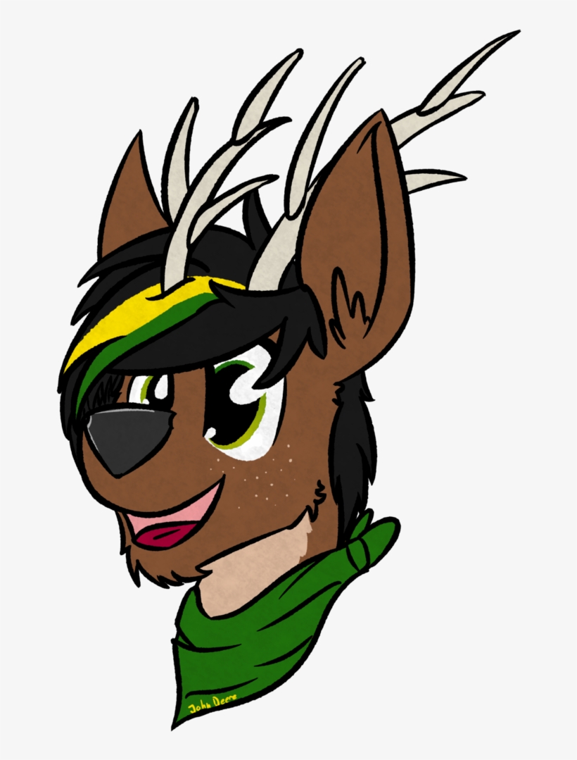 Kamithepony, Deer, Headshots, John Deere, Oc, Oc - Cartoon, transparent png #6168804