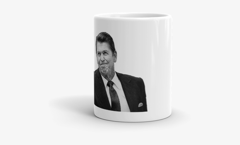 President Ronald Reagan Flipping The Bird Mug, transparent png #6170316