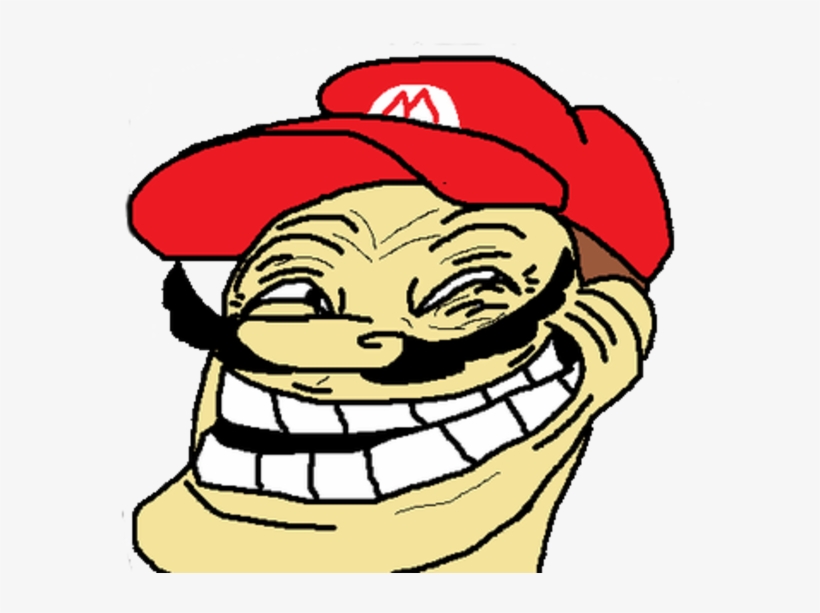 Trollface - Mario Troll Face Png, transparent png #6171373