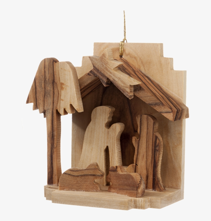 Nativity Scene, Olive Wood - Krippenstall, transparent png #6172287