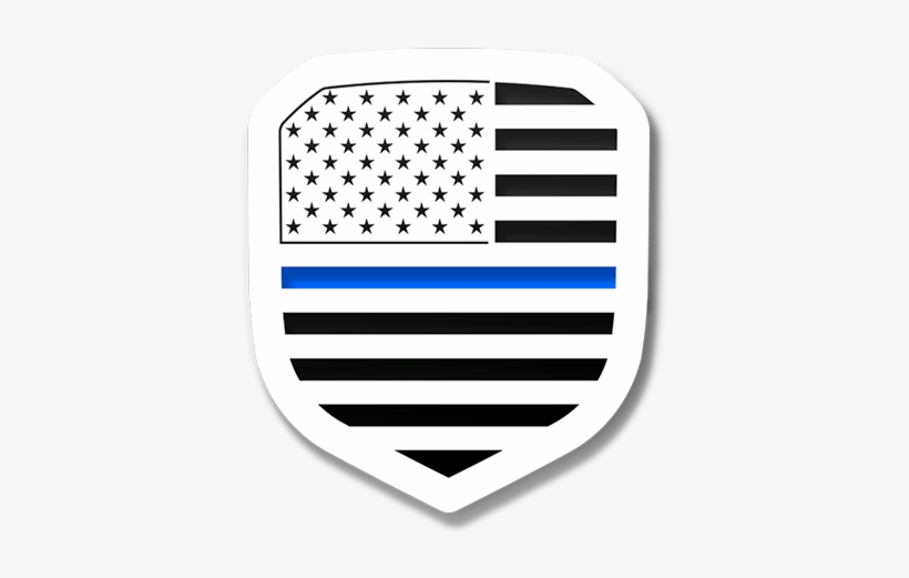 American Flag Thin Blue Line Grille Emblem - Ribbon Coffee Mug, transparent png #6172827
