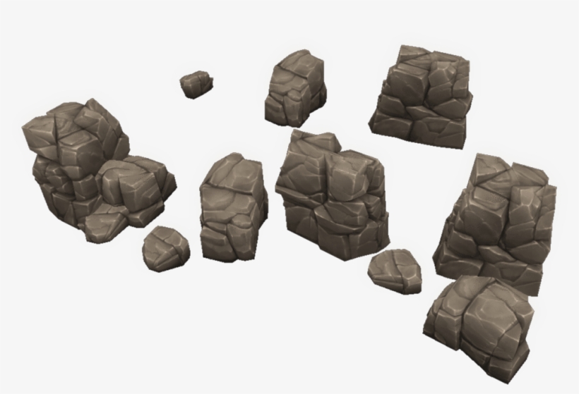 Low Poly Rock Formation - Low Poly Pixel Art Rock, transparent png #6172829