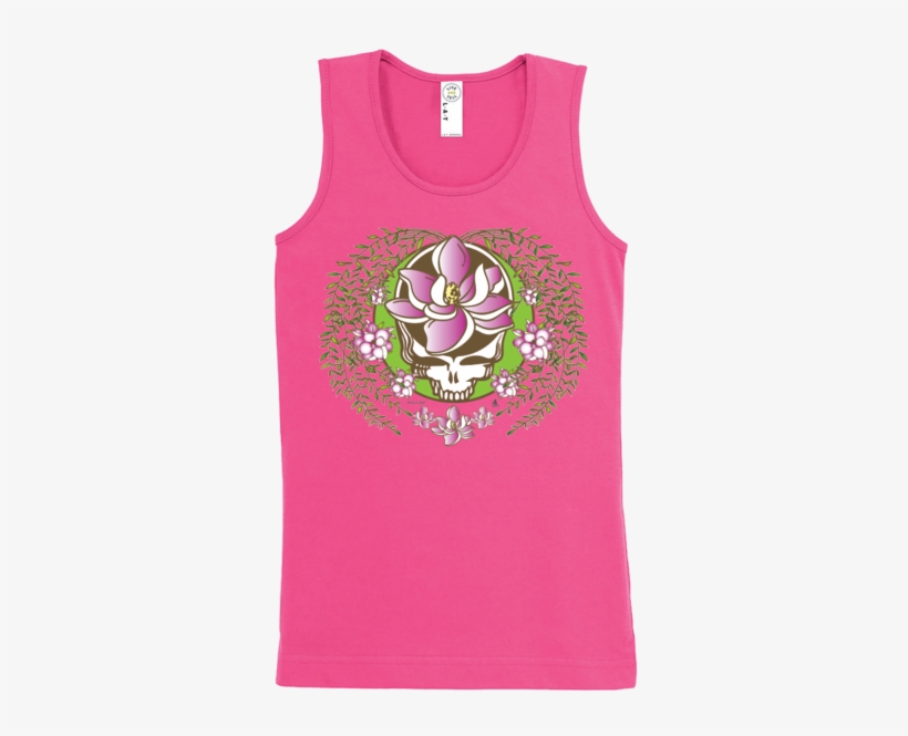 A White And Green Stealie With A Pink Sugar Magnolia - Grateful Dead, transparent png #6173700