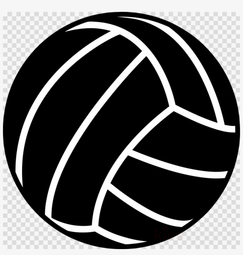 Black Volleyball Clipart Volleyball Clip Art, transparent png #6174218