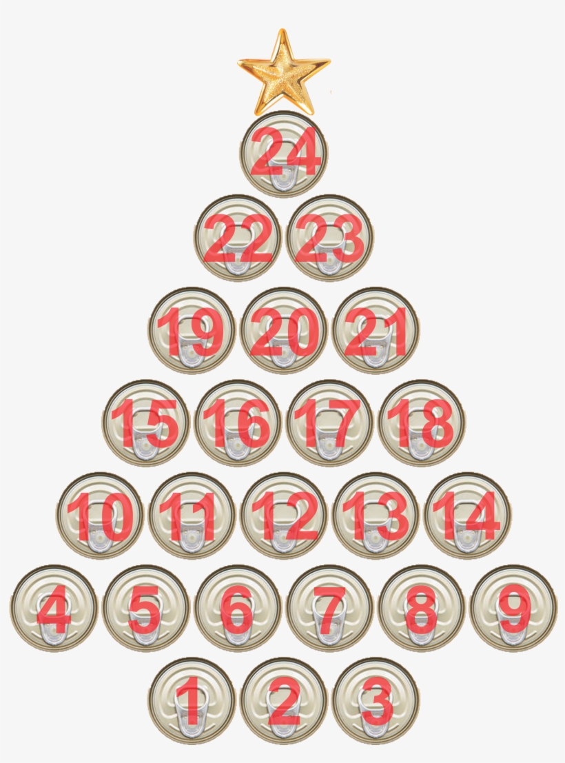 Can Christmas Tree Star - Advent Calendar, transparent png #6175791