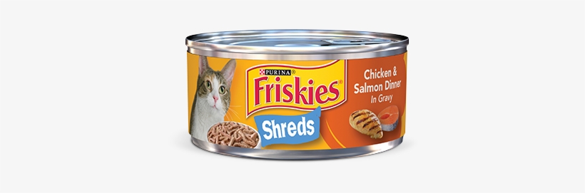 Savoury Shreds Chicken & Salmon Dinner In Gravy Cat - Friskies Cat Food, transparent png #6176059