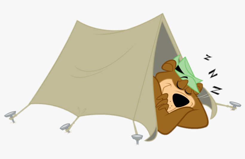 Yogi Bear Sleeping In A Tent - Yogi Bear Sleeping, transparent png #6179383