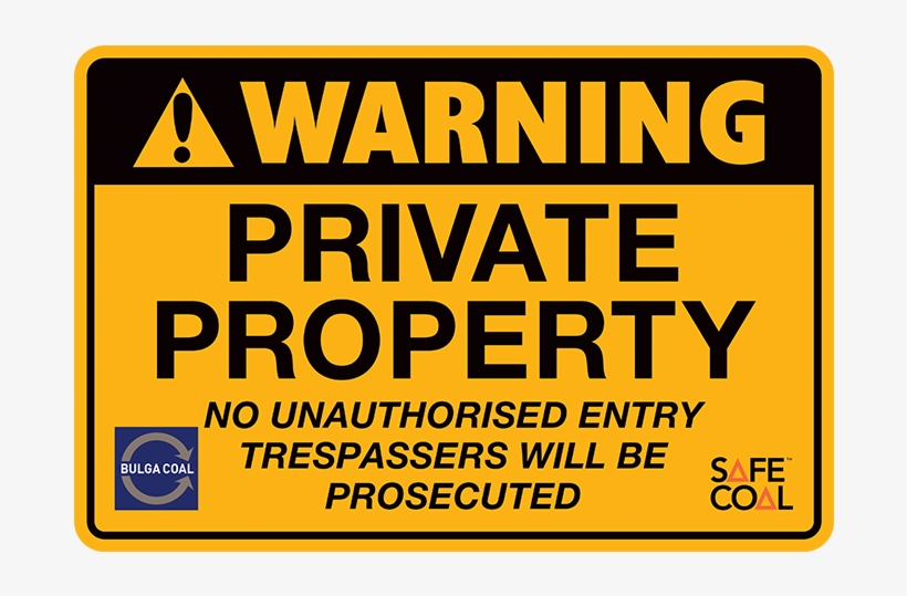 Underground Warning Signs 9 - Brady 95424 Security Sign, 10 X 14in, Bk/wht, Eng,, transparent png #6180953