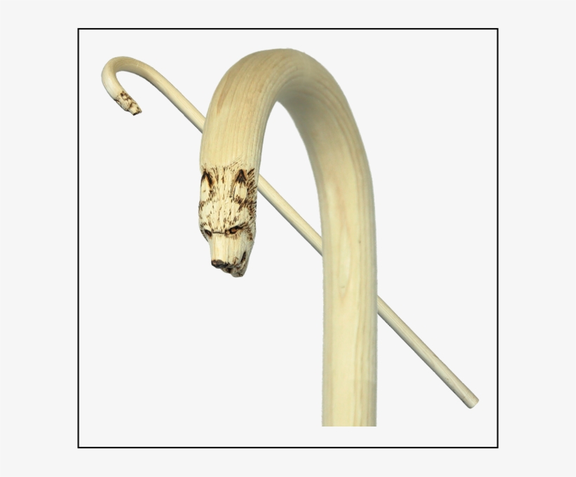 Wolf Head Horn On Hickory Thumper Stock - Stock, transparent png #6181193