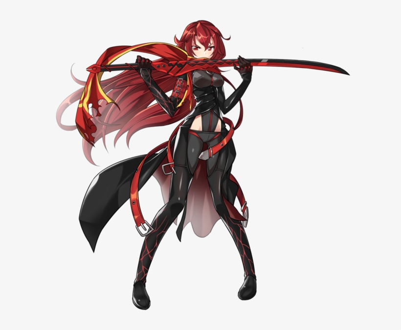 Elesis Does 2 Strikes With Her Sword And Then Starts - Dark Knight Anime Girl, transparent png #6184949