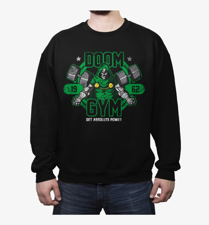 Doom Gym - Crew Neck - Crew Neck - Ript Apparel - Crew Neck, transparent png #6186962