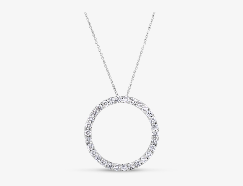 Roberto Coin Circle Pendant With Diamonds - Locket, transparent png #6188697