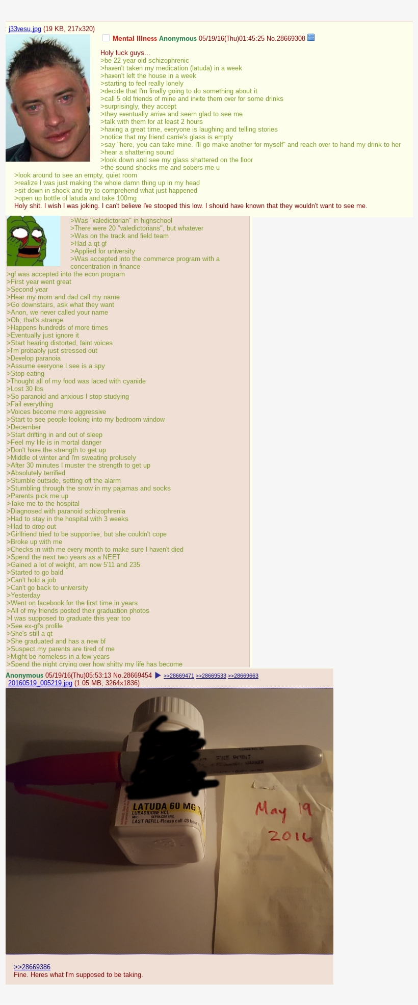 Anon Has Schizophrenia - 4chan Schizophrenia Post, transparent png #6188698