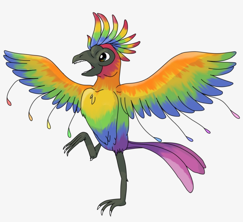 Okay So Heres The Rainbow "bird" In White, Rainbow - Rainbow Bird Pokemon, transparent png #6190853