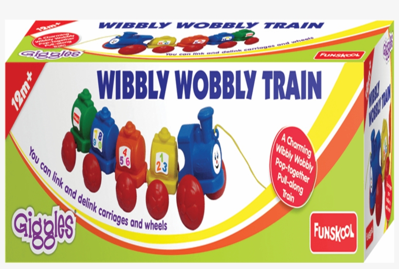 Funskool Giggles Wibbly Wobbly Train - Construction Set Toy, transparent png #6192820