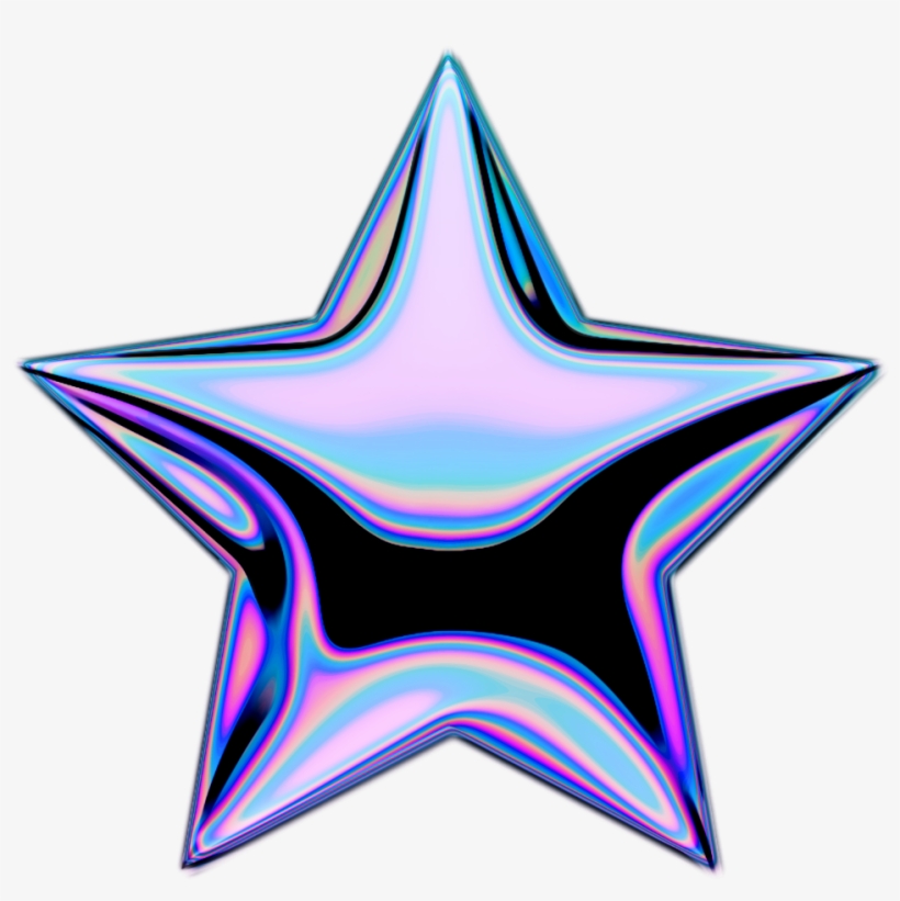 Holo Holographic Shootingstar Stars Star Emoji Iridesce, transparent png #6193169