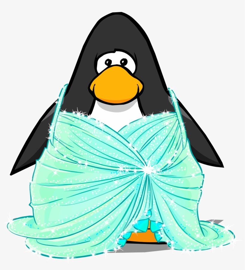 Among The Stars Mint Dress From Player Card - Club Penguin Bikini, transparent png #6193323