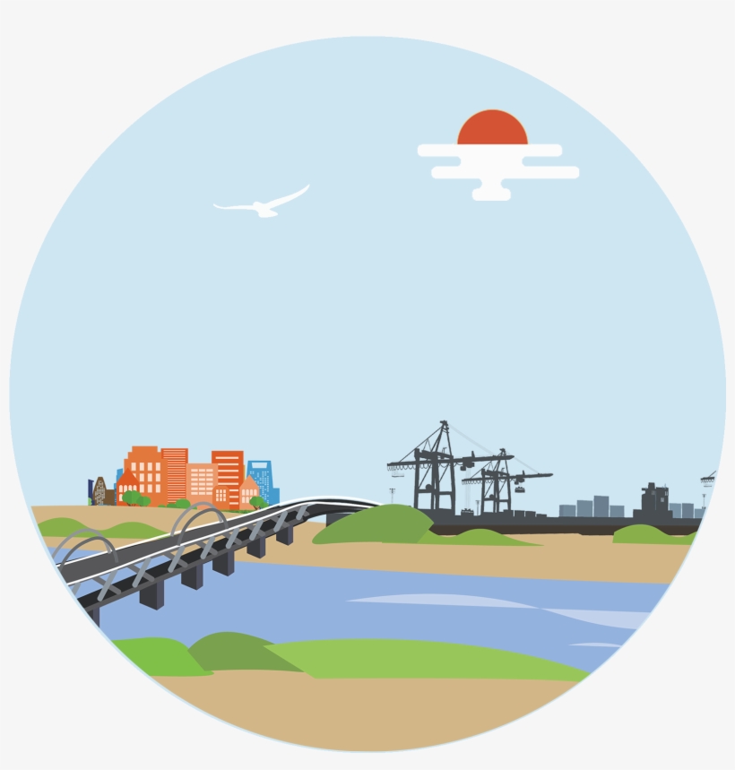 Jiujiang Yangtze River Bridge Illustration Pattern - Jiujiang, transparent png #6193479