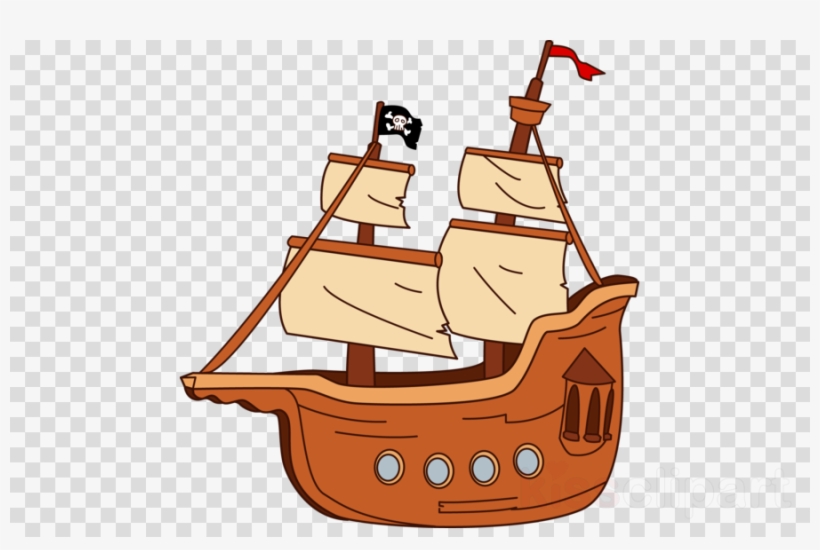 Boat - Pirate Ship Cartoon Png, transparent png #6193774