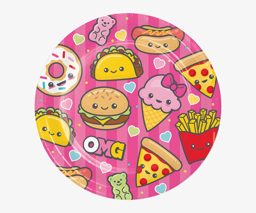 Junk Food Party Dinner Plates 8 Pk- Only 10 Left, transparent png #6194402
