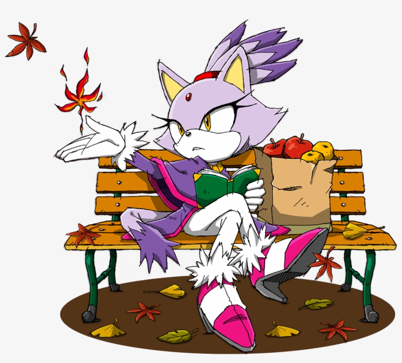 Blaze The Cat Images Blaze In The Fall Hd Wallpaper - Big The Cat And Blaze, transparent png #6196749