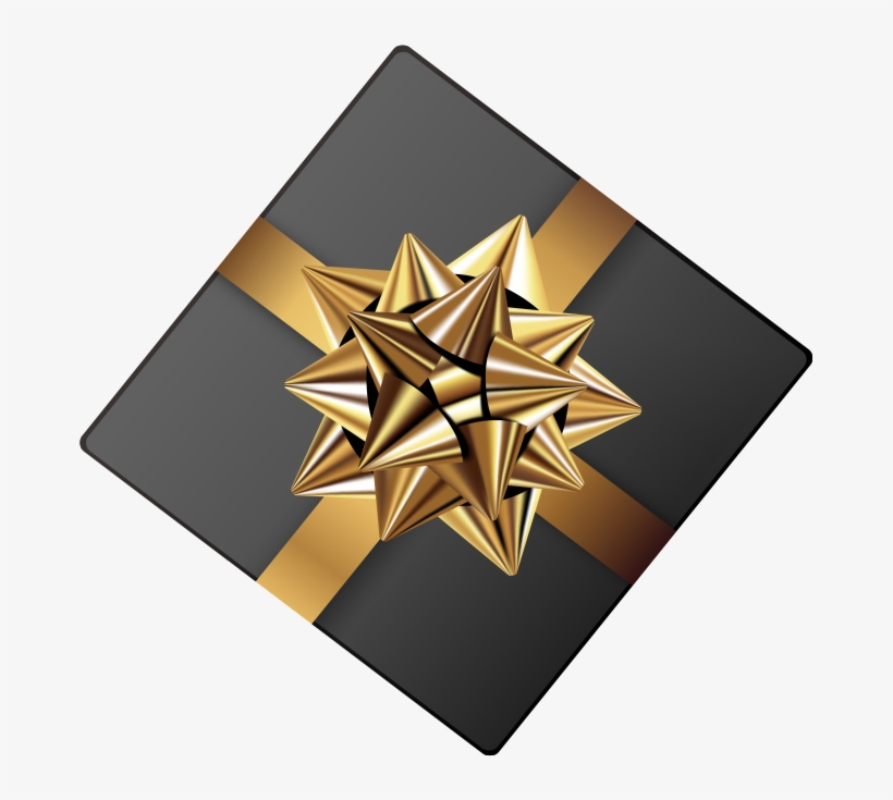 Black Texture Gift Box Png - Vector Graphics, transparent png #6197680