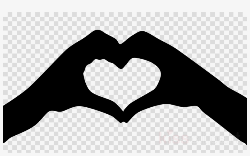 Heart Hands Png Clipart Hand Heart Clip Art - Heart Shape Hand Sign Png, transparent png #6199149