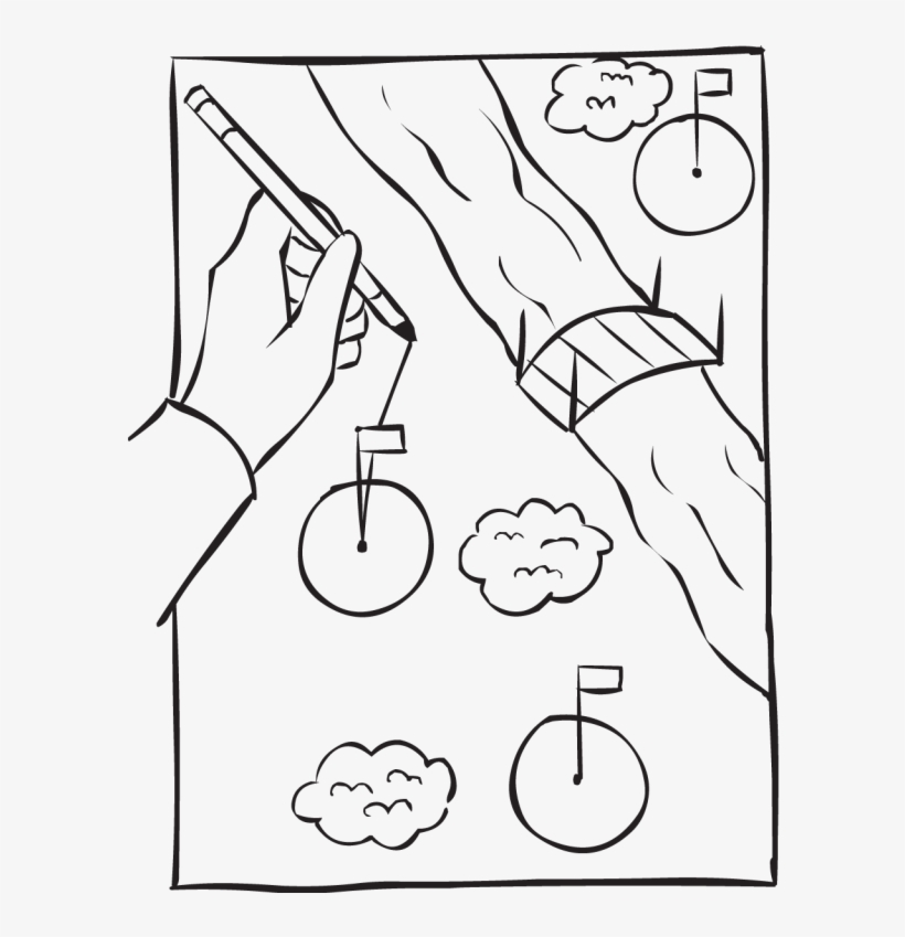 Paper Golf - Line Art, transparent png #6199846