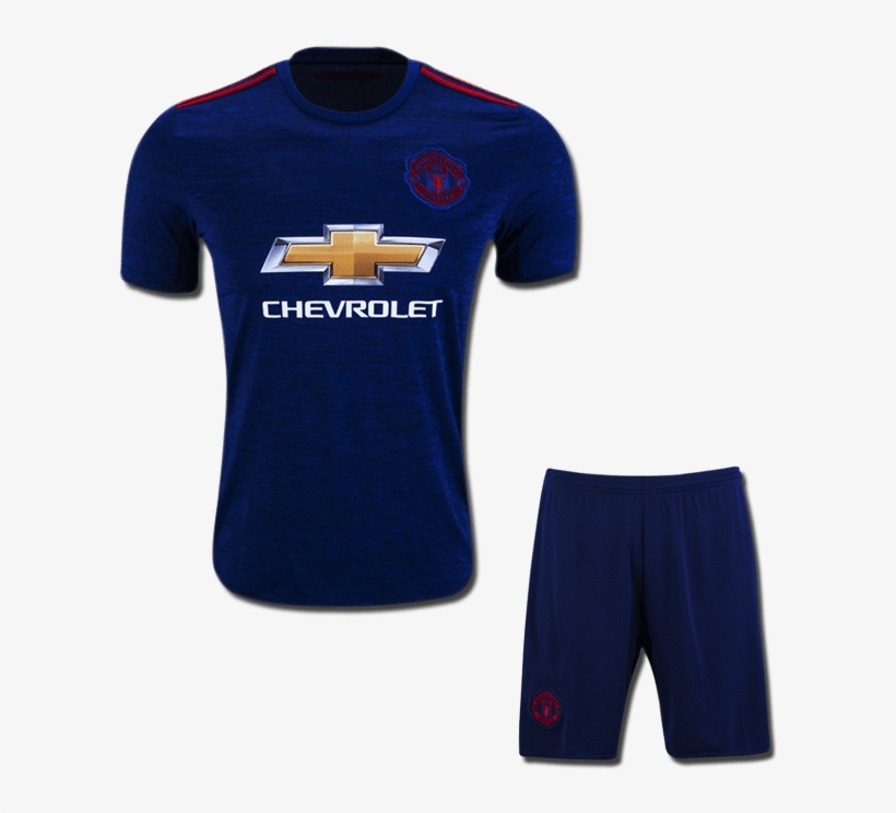 Kids Manchester United Football Jersey And Shorts Away - Active Shirt, transparent png #620214
