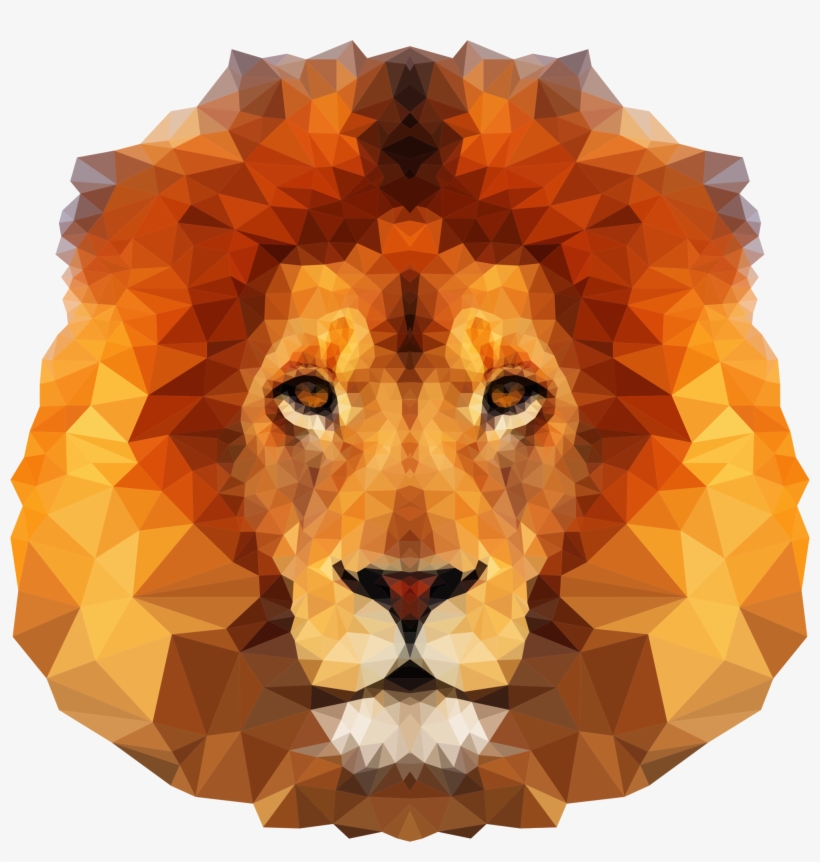 This Free Icons Png Design Of Low Poly Lion Face, transparent png #620248