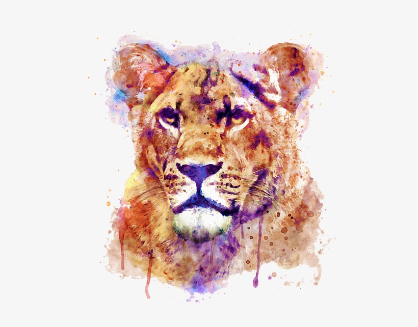 Bleed Area May Not Be Visible - Lioness Art, transparent png #620272