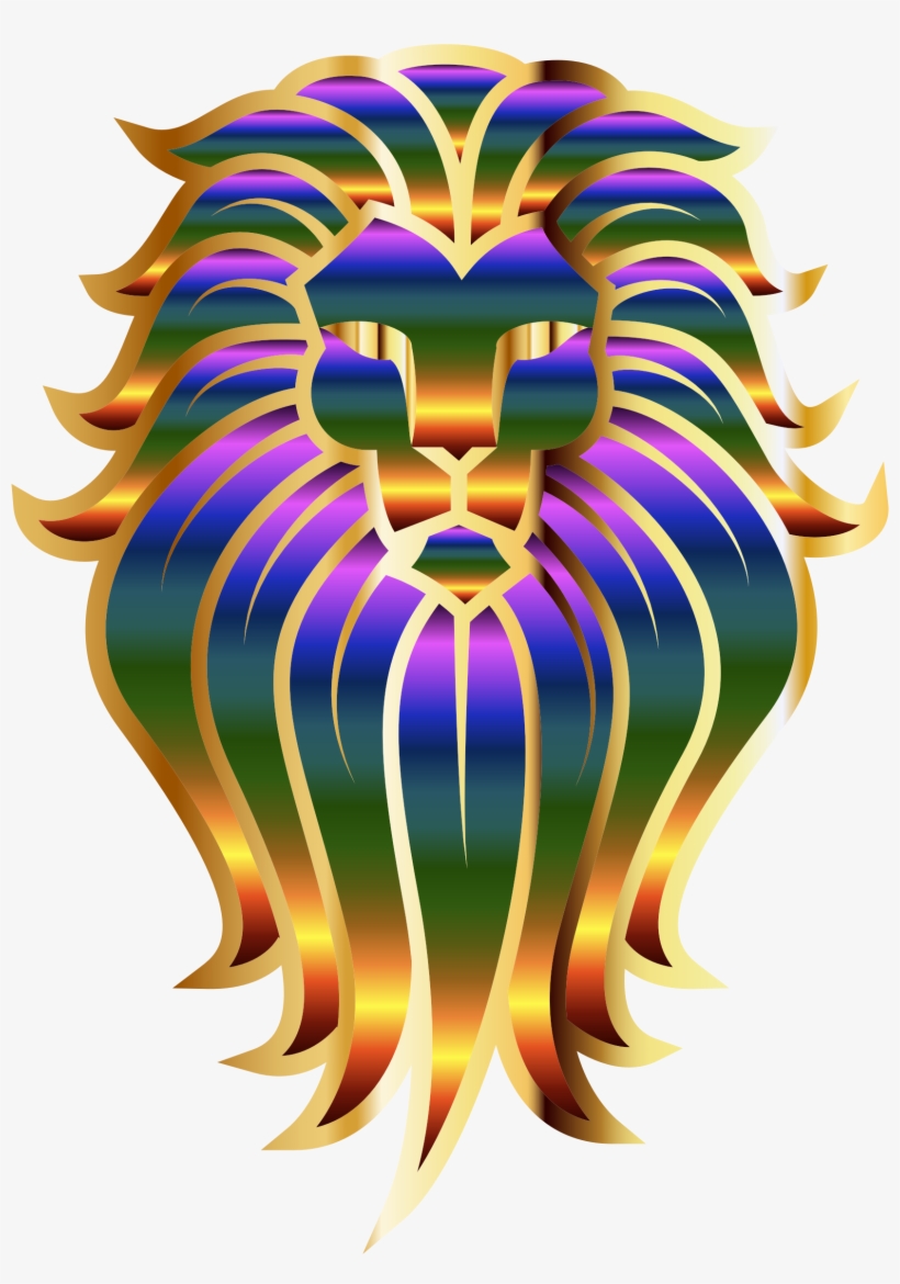 This Free Icons Png Design Of Chromatic Lion Face Tattoo, transparent png #620318