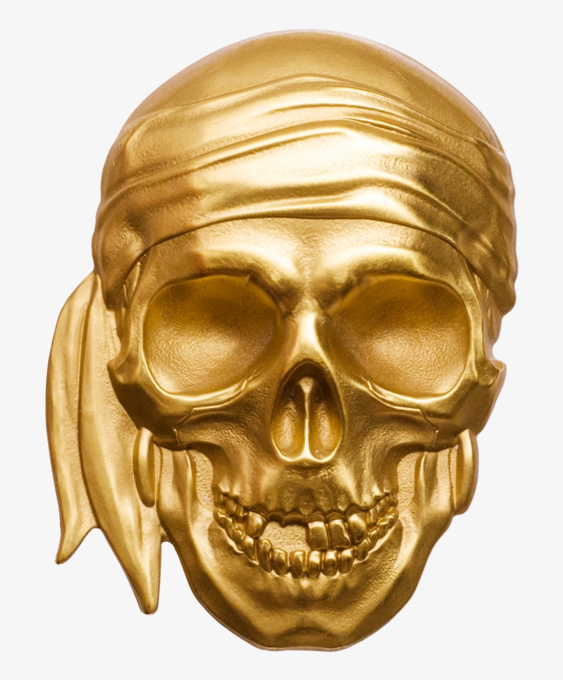 Pirate - Pirate Gold Skull, transparent png #620949