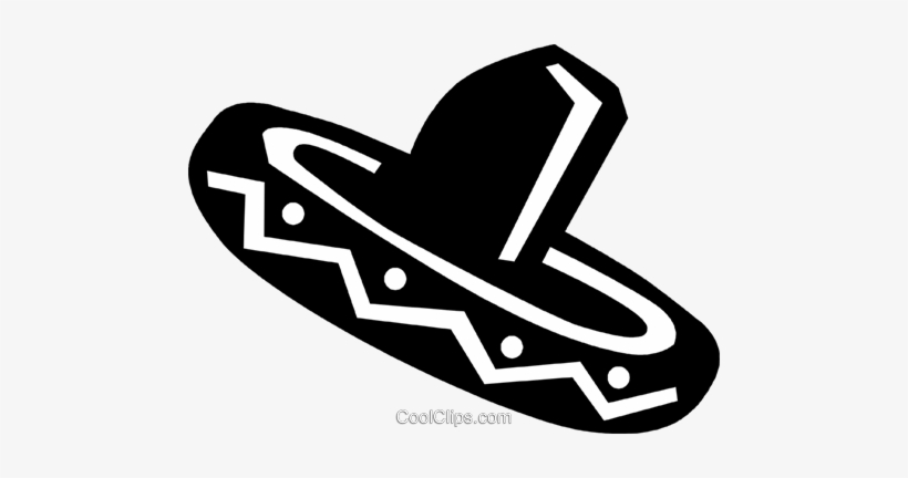 Mexican Sombrero Royalty Free Vector Clip Art Illustration - Sombrero Clip Art Png, transparent png #621138