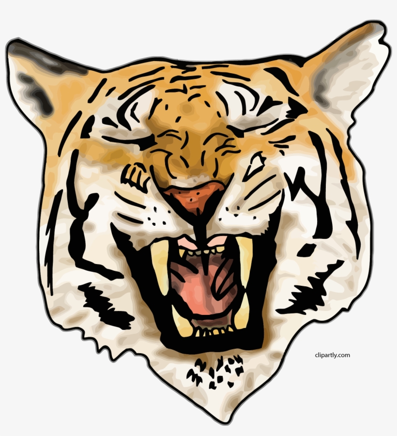 Laugh Tiger Face Clipart Png - ภาพ กราฟฟิก เสือ, transparent png #621355