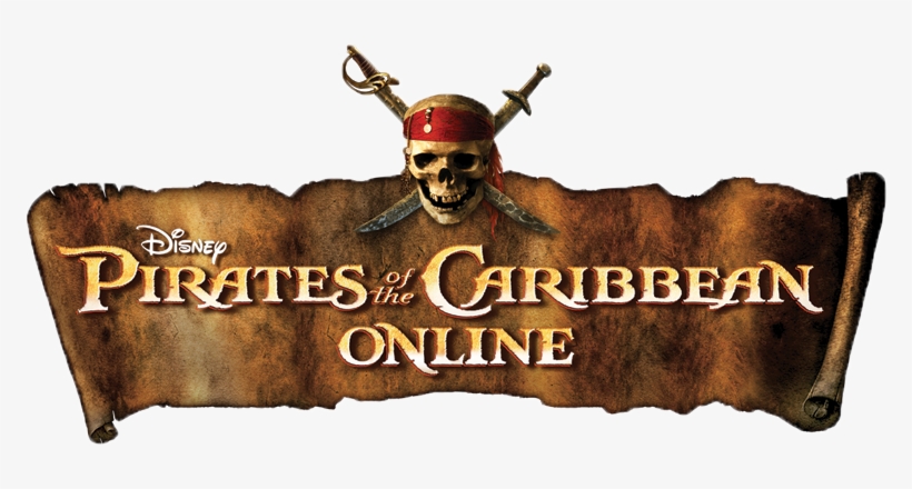 Potco Logo Scroll Skull Hor - Pirates Of Caribbean Logo Png, transparent png #621479