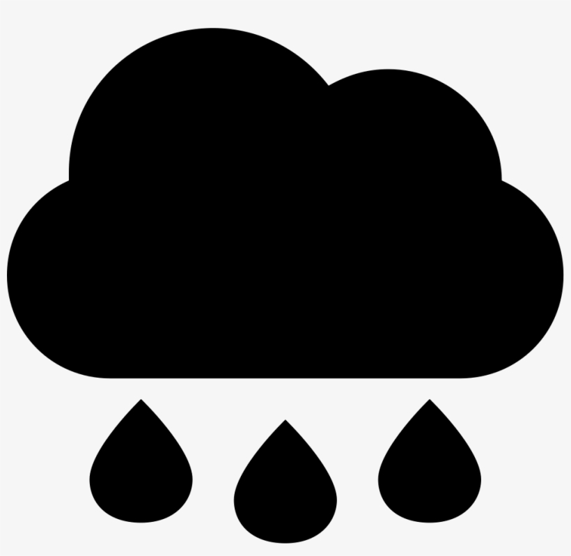 Raindrops Of Rain Falling Of Dark Cloud Comments - Nube Con Agua Logo, transparent png #621678