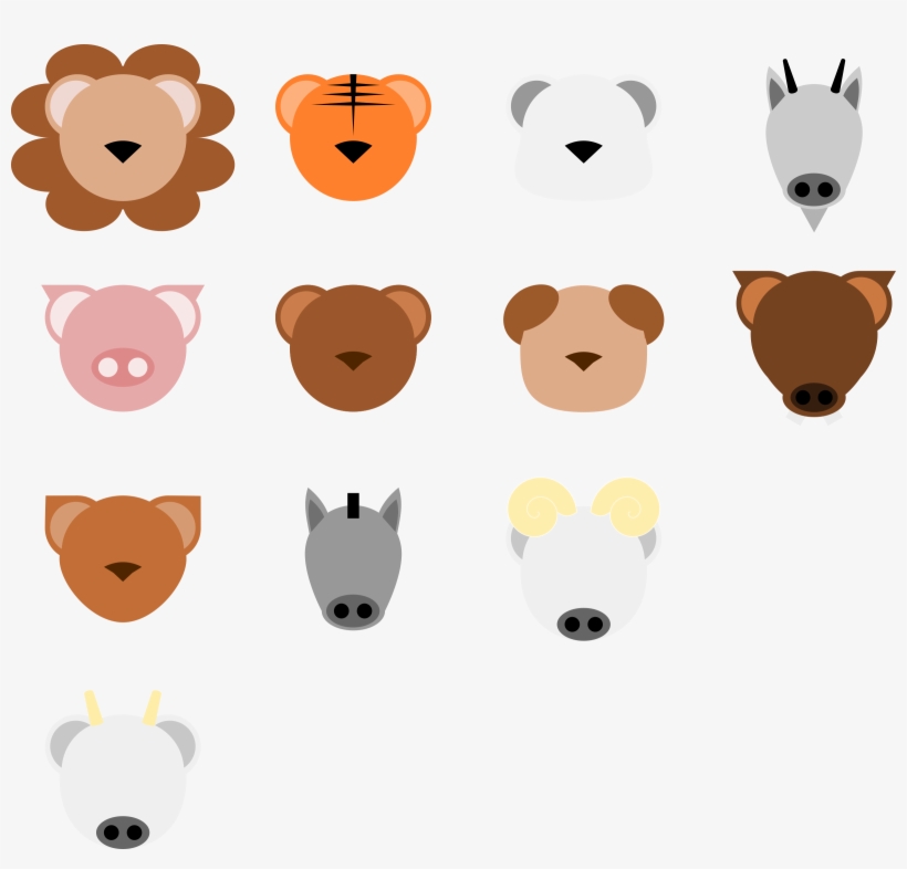 Animal Face Png Jpg Freeuse Download - Animal Face Minimalist, transparent png #621892