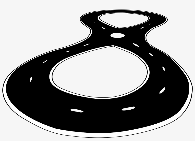 Vector Black And White Stock Figure Big Image Png - Go Kart Track Clipart, transparent png #622023
