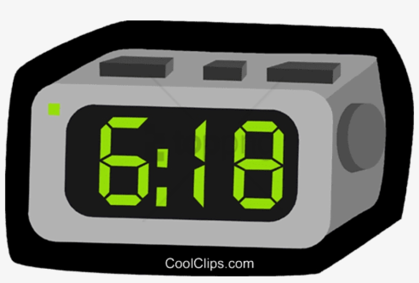 Digital Clock Royalty Free Vector Clip Art Illustration - Digital Clock Clipart, transparent png #622045